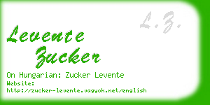 levente zucker business card